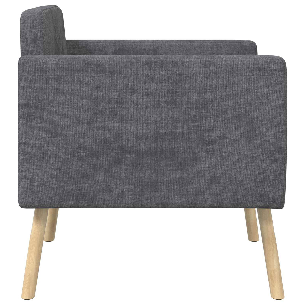 Accentstoel Donkergrijs Chenille Stof