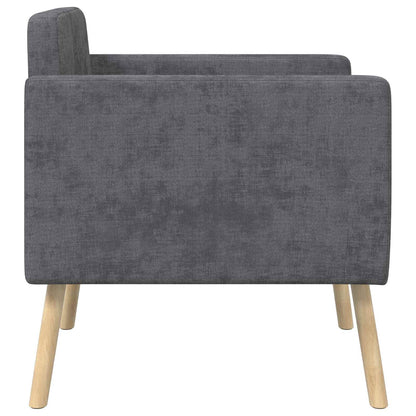 Accentstoel Donkergrijs Chenille Stof