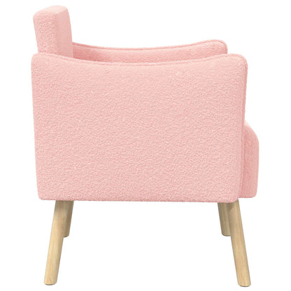 Accentstoel Roze Bouclé