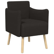 Accentstoel zwart bouclé 60x65x76 cm