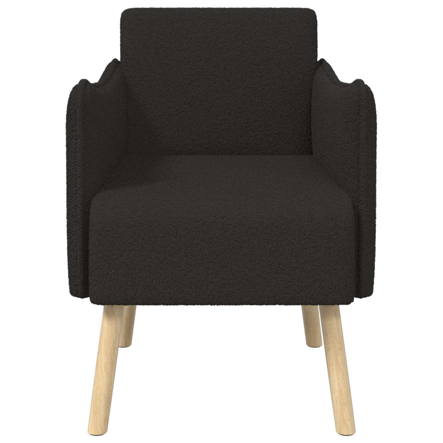 Accentstoel Zwart Bouclé