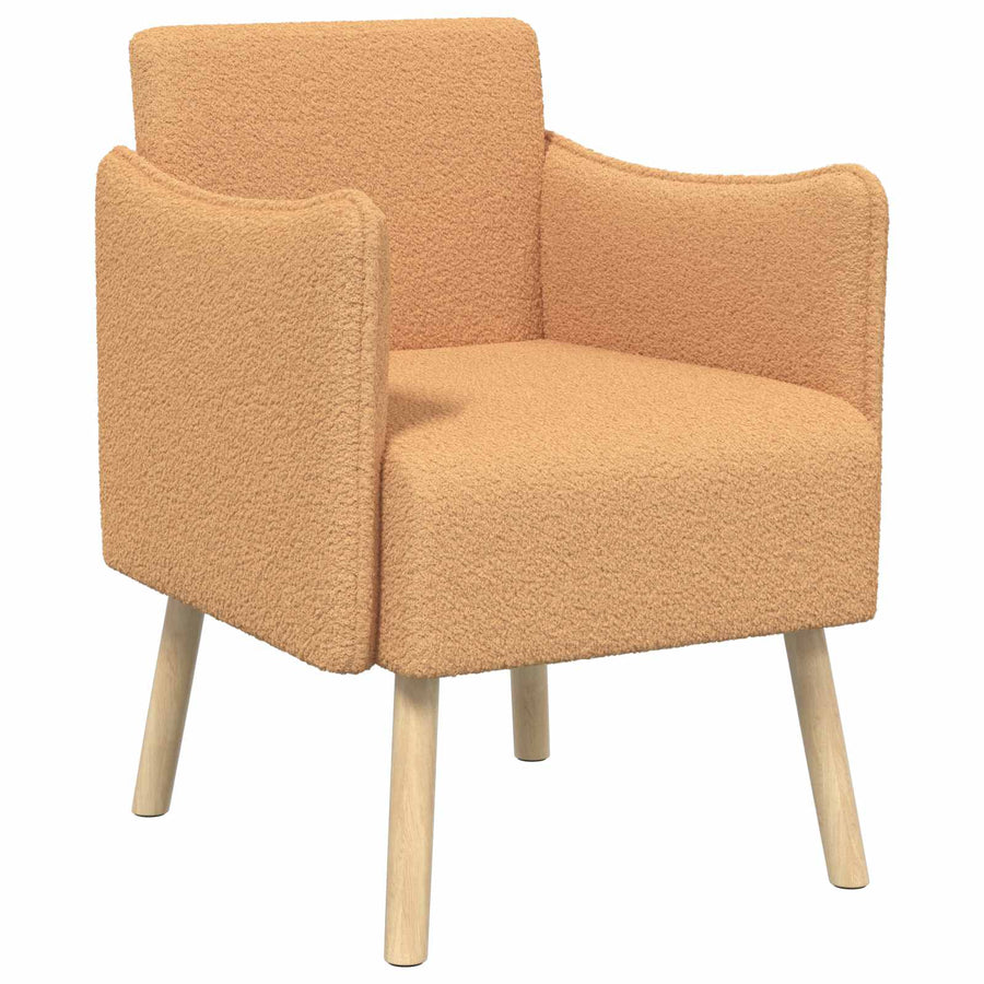 Accentstoel Beige Bouclé