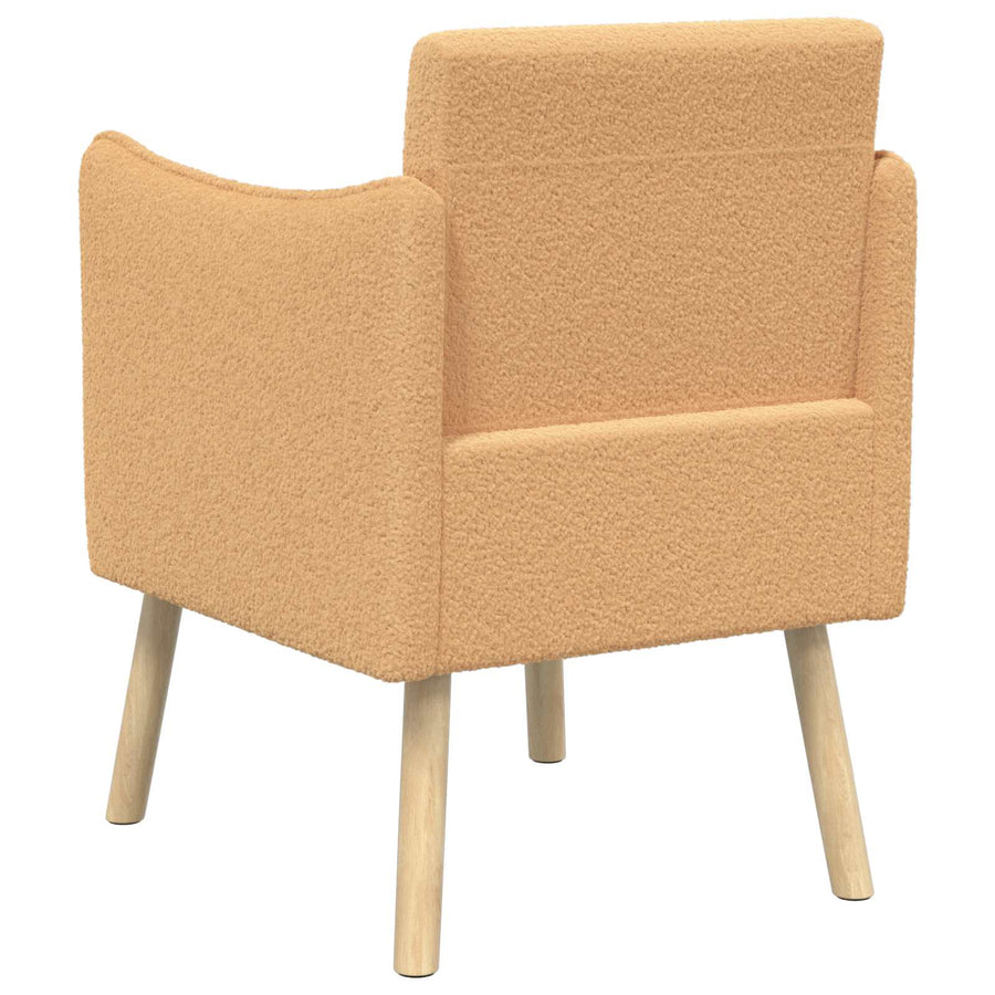 Accentstoel Beige Bouclé