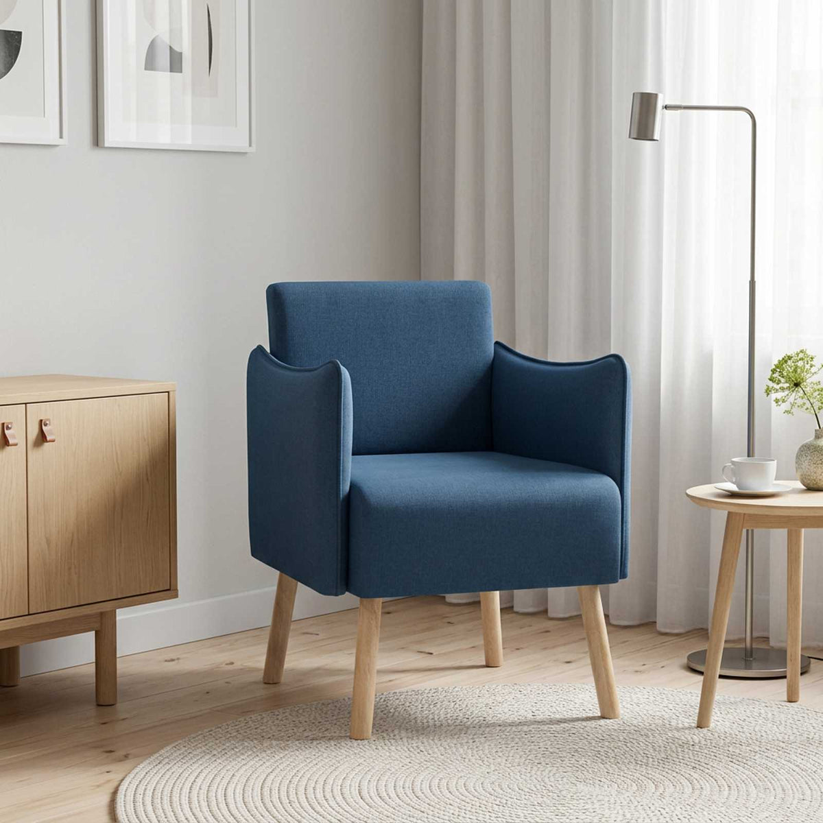 Accentstoel Blauw Stof