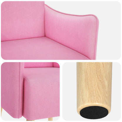 Accentstoel Roze Stof