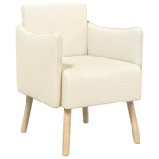 Accentstoel 60x65x76 cm crèmekleurig velvet