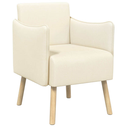 Accentstoel Crèmekleurig Korrelige velvet