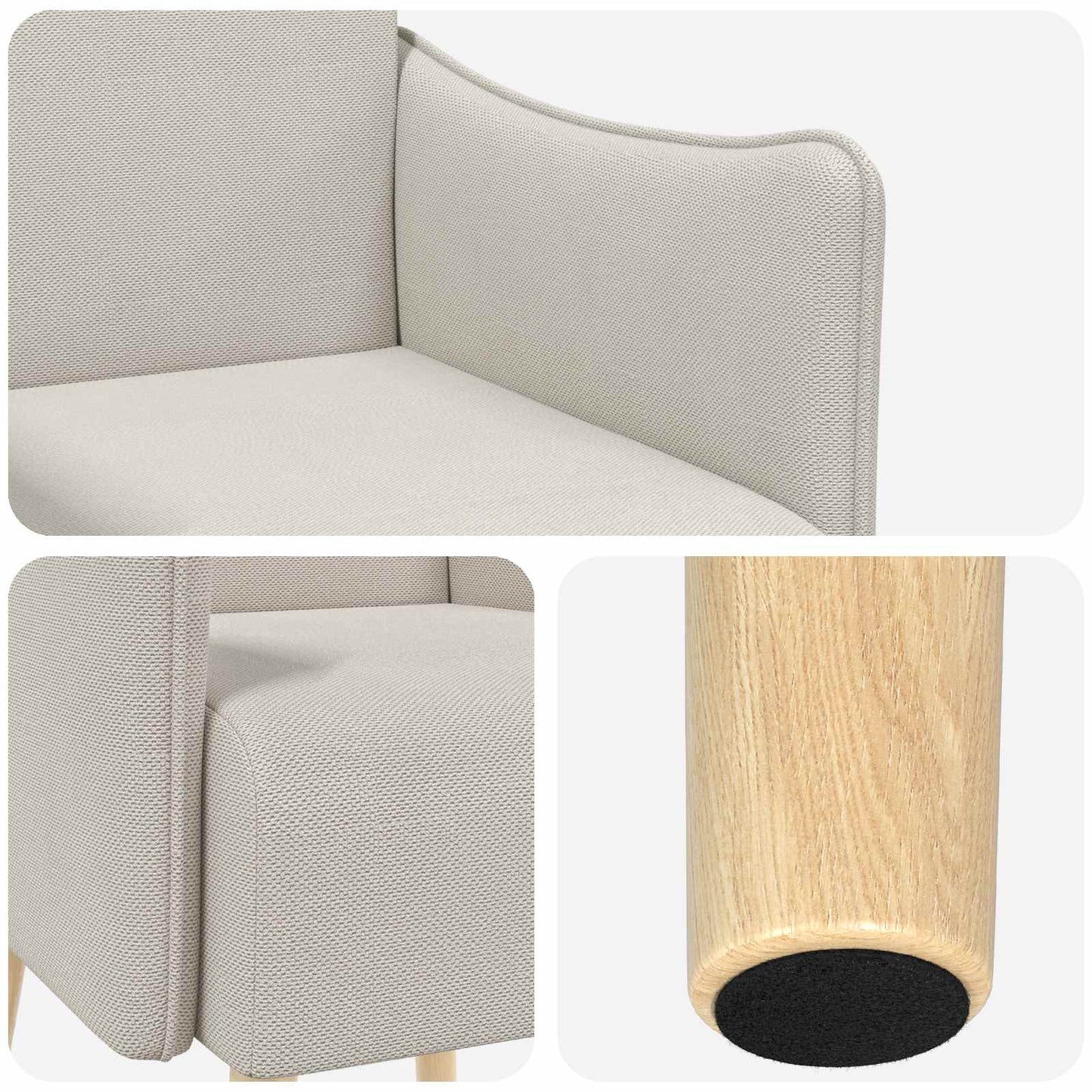 Accentstoel Havermout Korrelige velvet