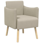 Accentstoel zand 60x65x76 cm korrelige velvet
