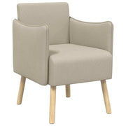 Accentstoel zand 60x65x76 cm korrelige velvet