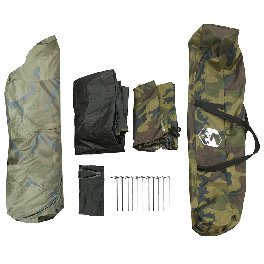 Vis tent Snelle Vrijgave 4-persoons Lichte Camouflage