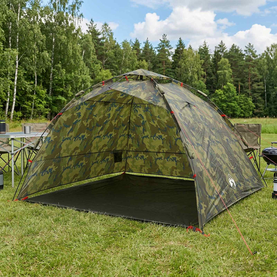 Vis tent Snelle Vrijgave 4-persoons Lichte Camouflage