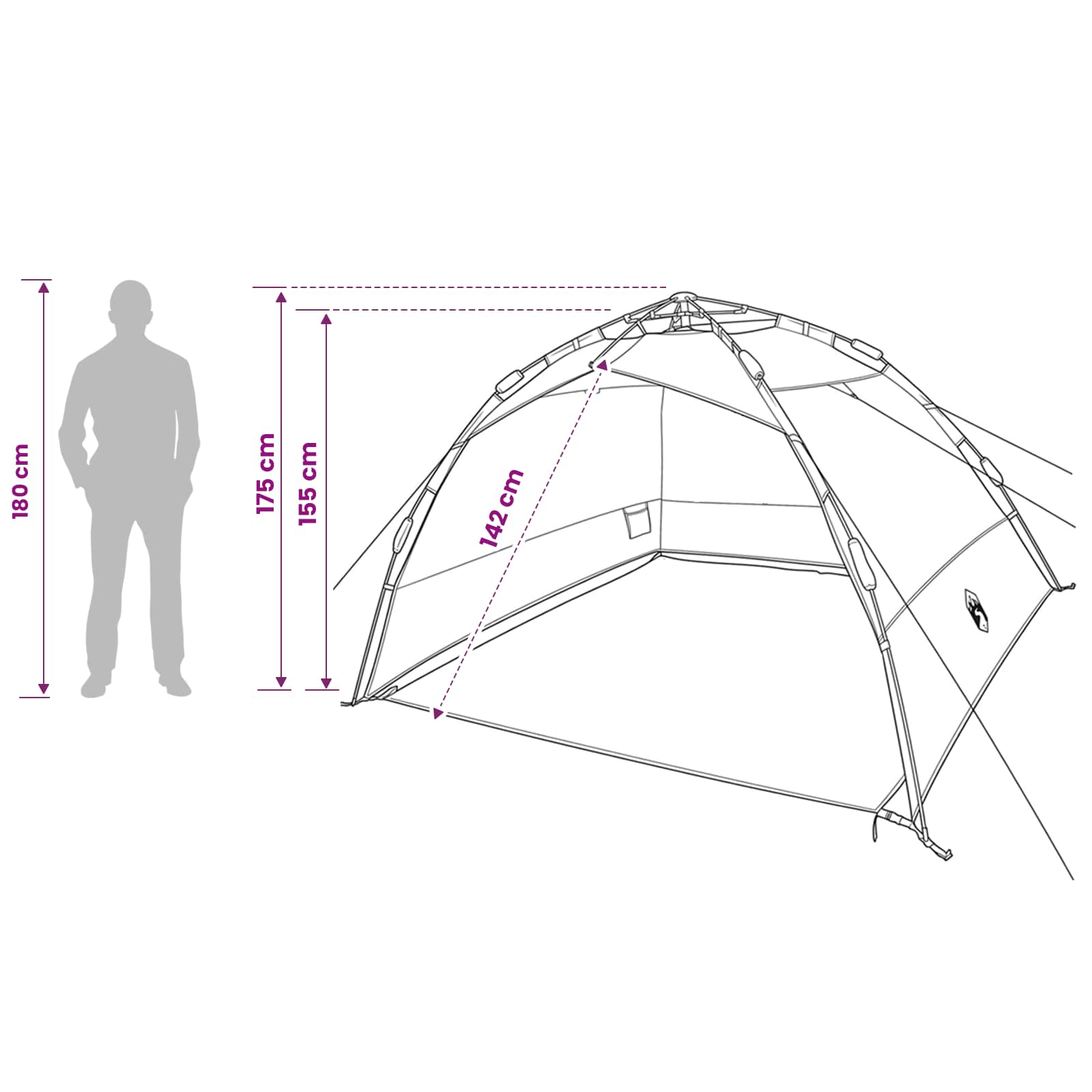 Vis tent Snelle Vrijgave 4-persoons Lichte Camouflage