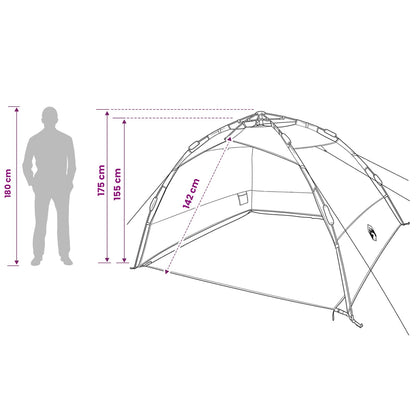 Vis tent Snelle Vrijgave 4-persoons Lichte Camouflage