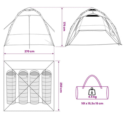 Vis tent Snelle Vrijgave 4-persoons Lichte Camouflage
