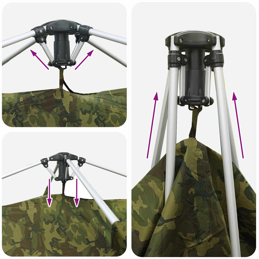 Vis tent Snelle Vrijgave -persoons 4-persoons Lichte Camouflage