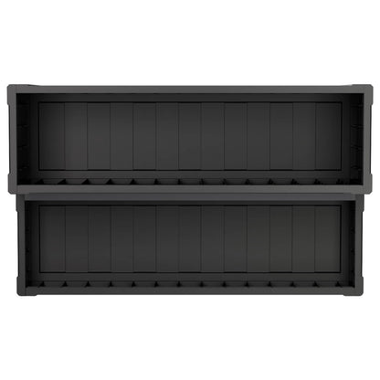 Hot Tub Stap met Opbergruimte 2-Staps Zwart 93 x 57 x 35 cm PP