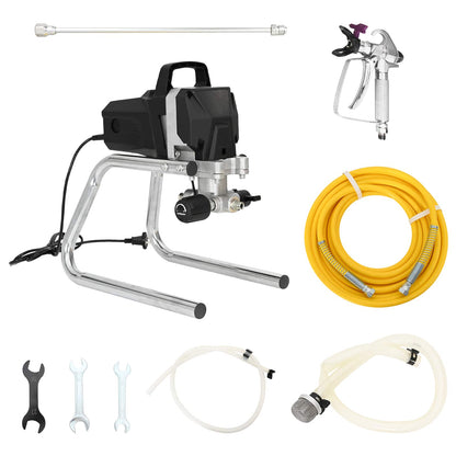 Airless Verfspuit 10 m spuitslang 220V 2L/min 227 bar Zwart