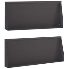 Keerwand 2 st 100 x 12 x 30 cm Staal Zwart