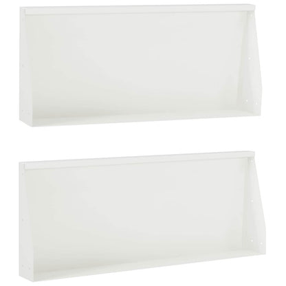 Keerwand 2 st 100 x 12 x 30 cm Staal Wit