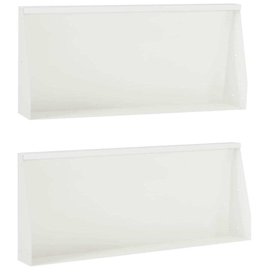 Keerwand 2 st 100 x 12 x 30 cm Staal Wit
