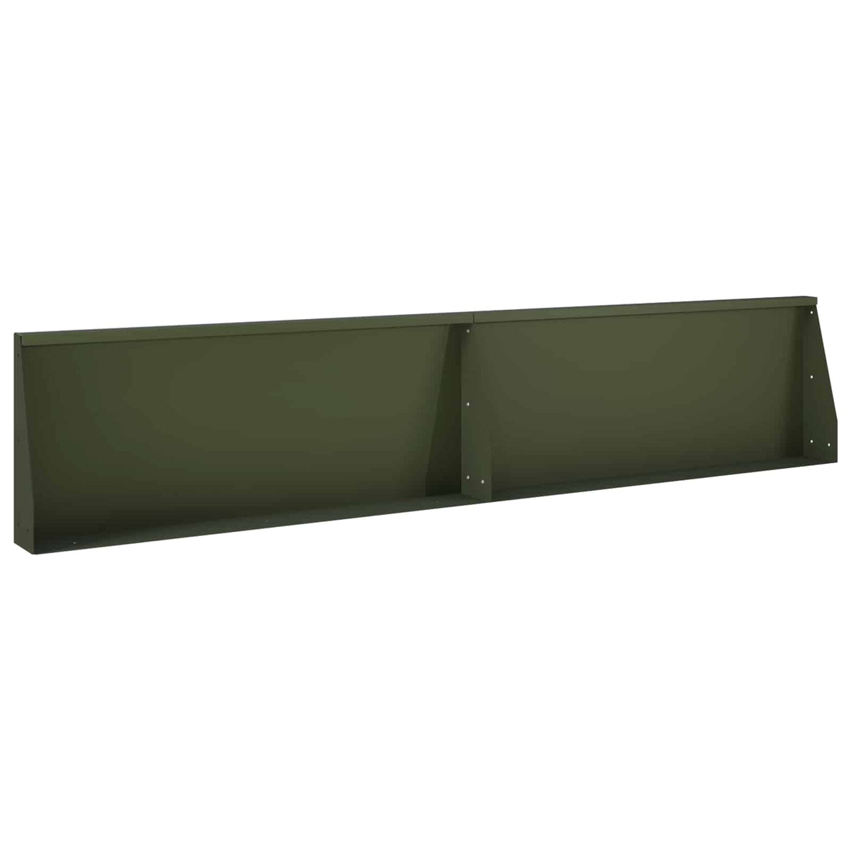Keerwand 2 st 100 x 12 x 30 cm Staal Olijfgroen
