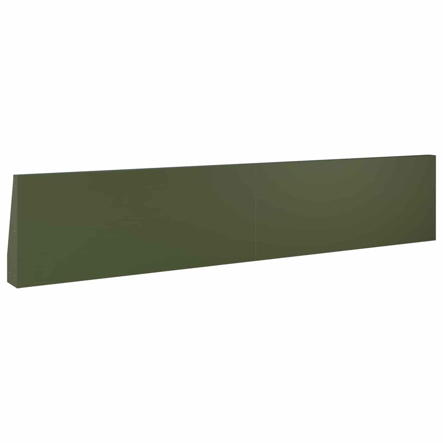 Keerwand 2 st 100 x 12 x 30 cm Staal Olijfgroen