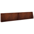 Keerwand 2 st 100x12x30 cm weervast staal roestkleurig
