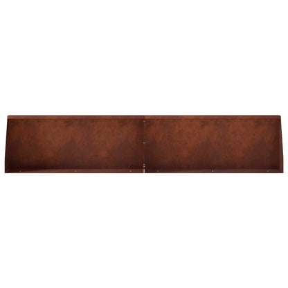 Keerwand 2 st 100 x 12 x 30 cm weervast staal Roestkleurig