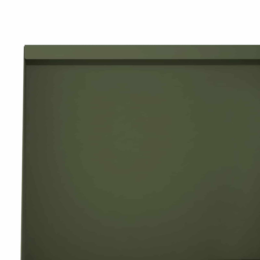 Keerwand 2 st 100 x 12 x 40 cm Staal Olijfgroen