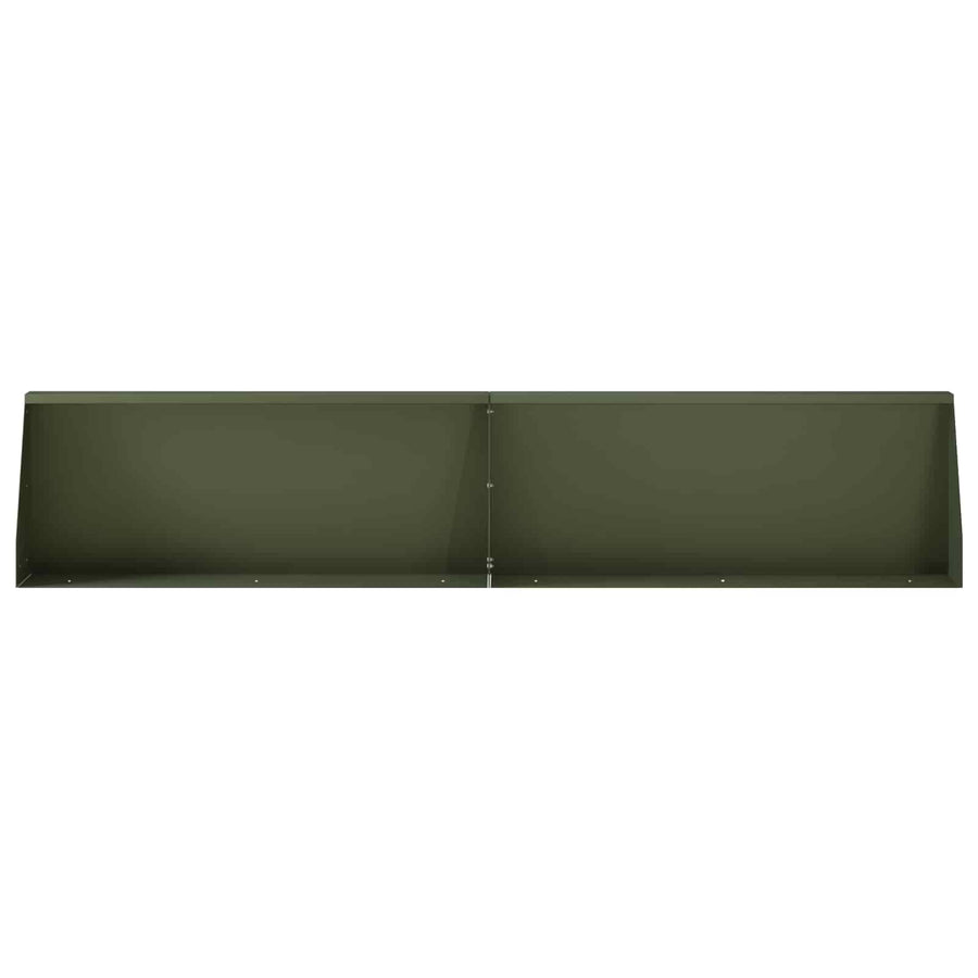 Keerwand 2 st 100 x 12 x 40 cm Staal Olijfgroen