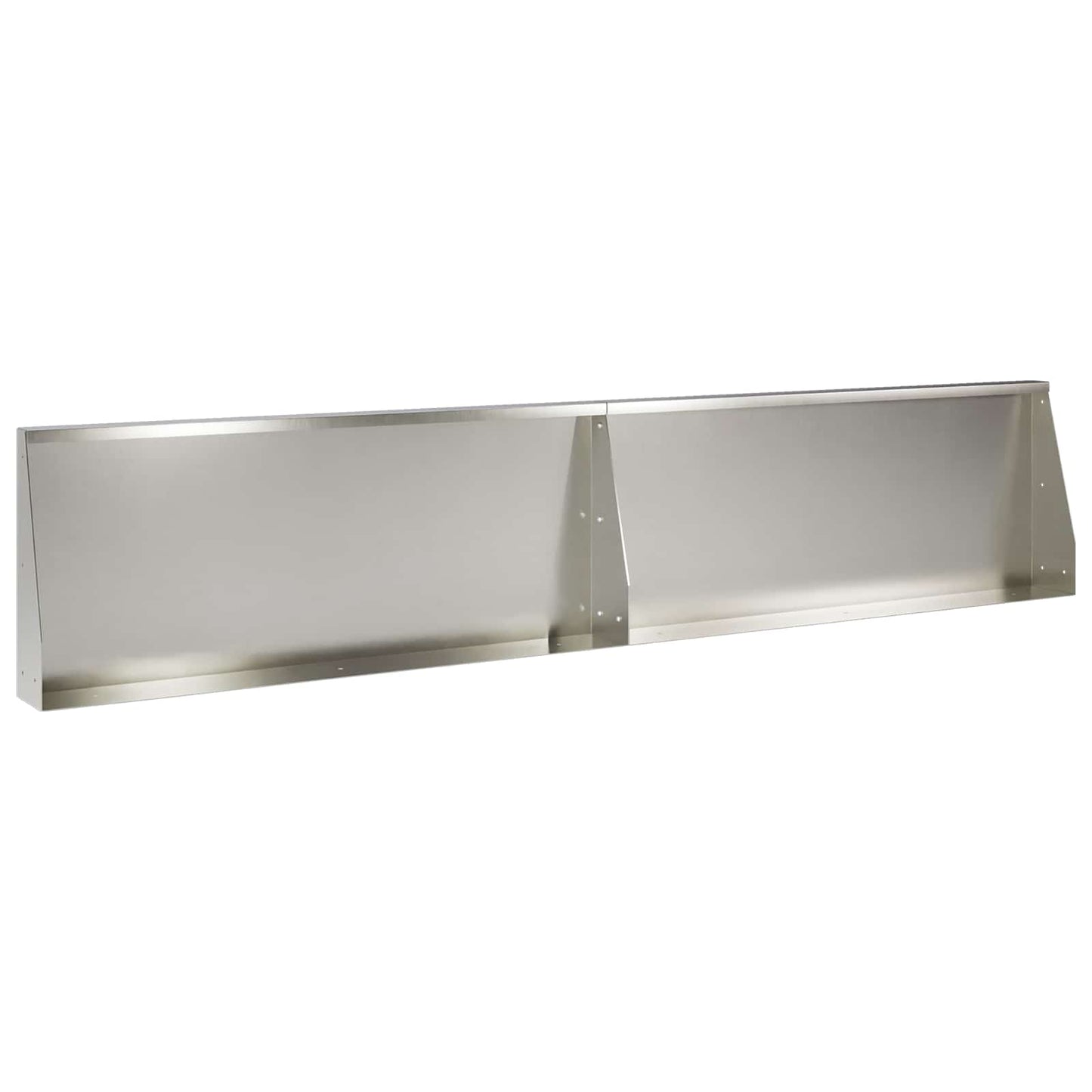 Keerwand 2 st 100 x 12 x 40 cm Roestvrij staal zilver