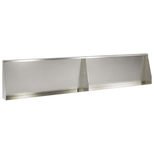 Keerwand 2 st 100 x 12 x 40 cm Roestvrij staal zilver