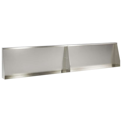 Keerwand 2 st 100 x 12 x 40 cm Roestvrij staal zilver