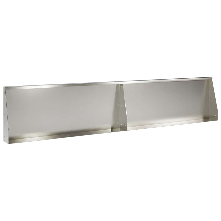 Keerwand 2 st 100 x 12 x 40 cm Roestvrij staal zilver