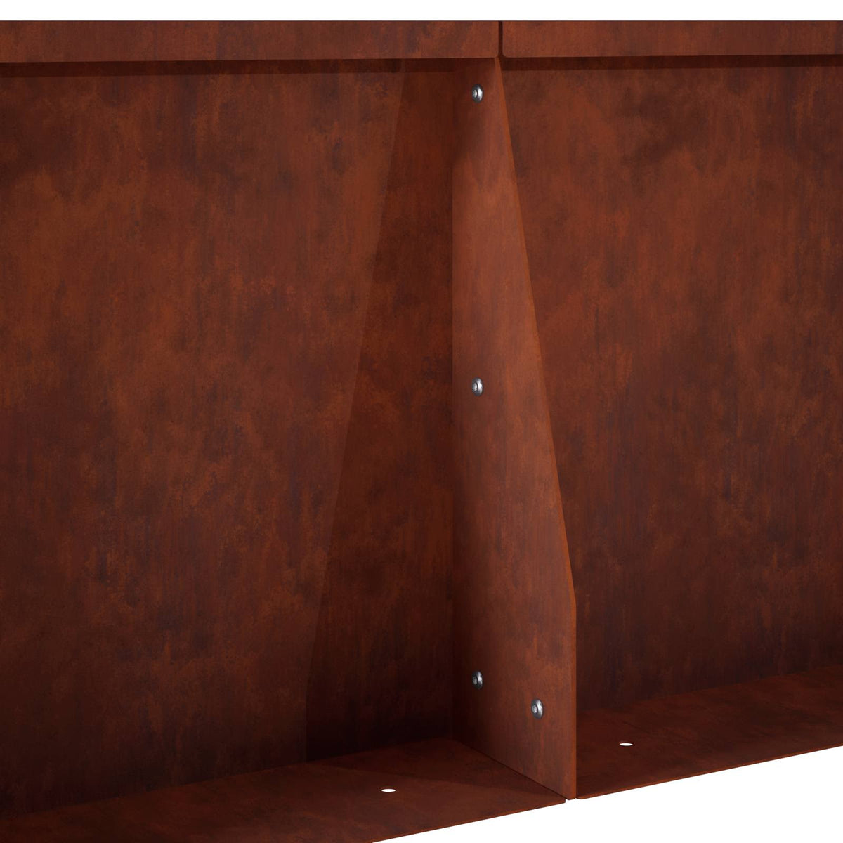 Keerwand 2 st 100 x 12 x 40 cm weervast staal Roestkleurig