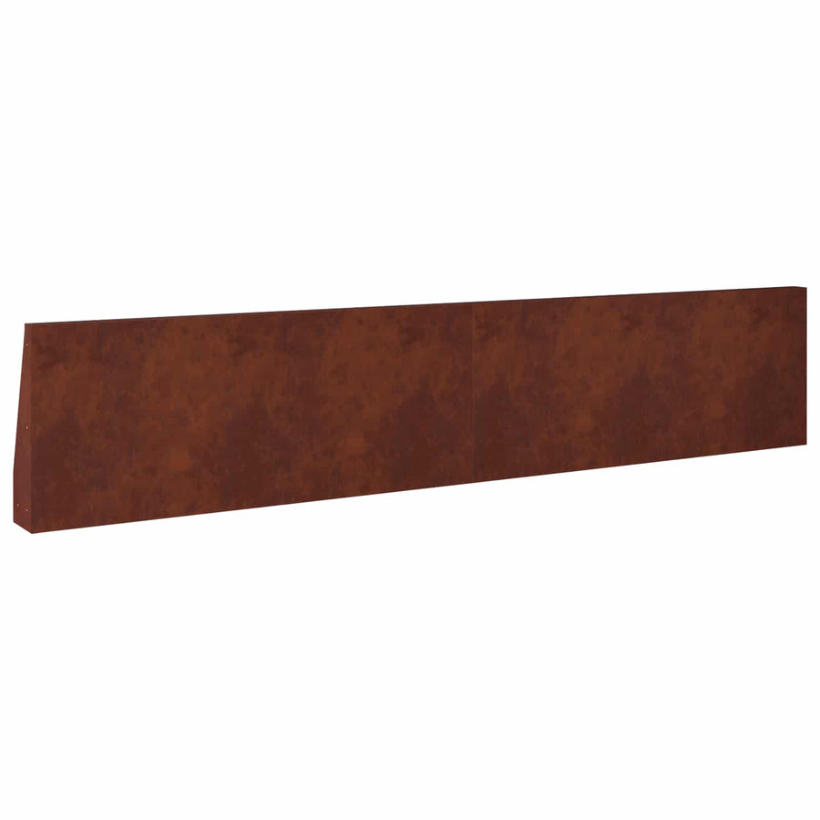 Keerwand 2 st 100 x 12 x 40 cm weervast staal Roestkleurig