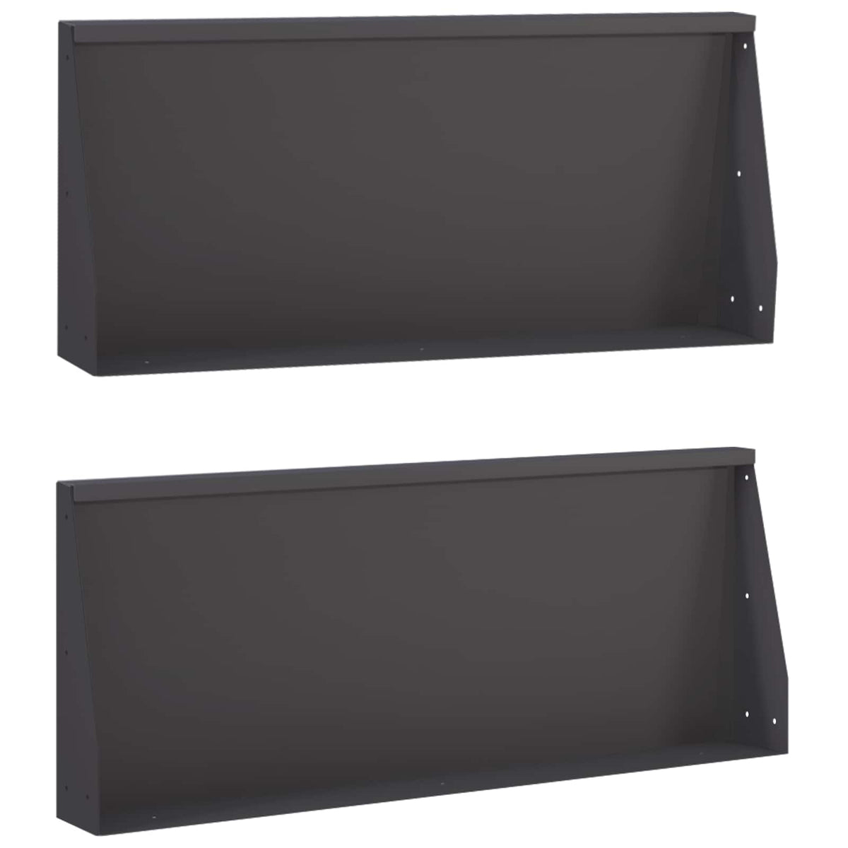 Keerwand 2 st 100 x 12 x 50 cm Staal Zwart