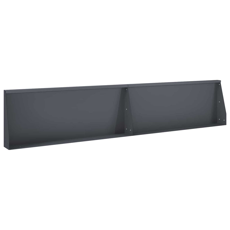 Keerwand 2 st 100 x 12 x 50 cm Staal Antraciet