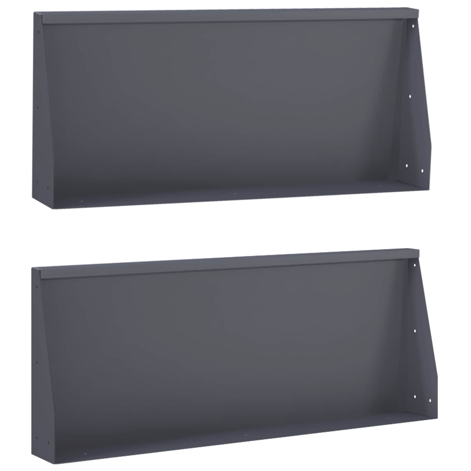 Keerwand 2 st 100 x 12 x 50 cm Staal Antraciet