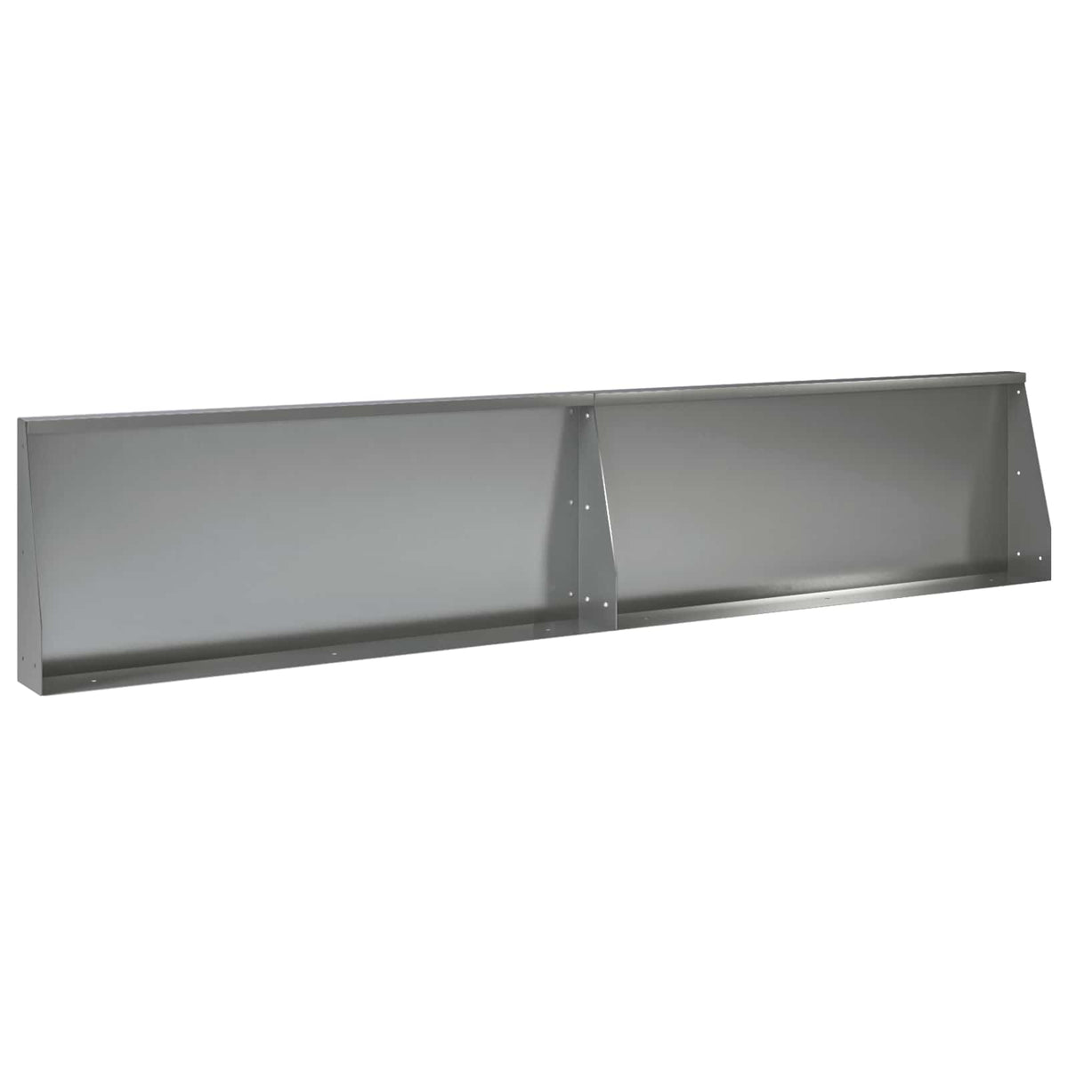 Keerwand 2 st 100 x 12 x 50 cm Gegalvaniseerd staal zilver