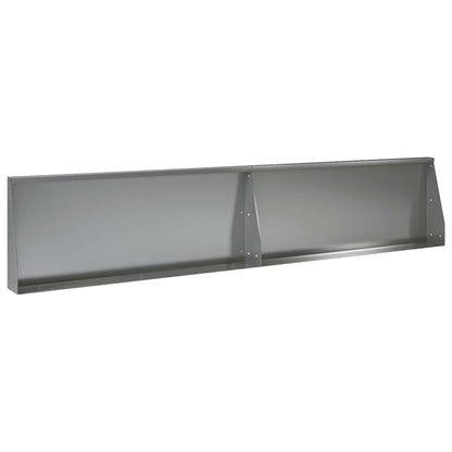 Keerwand 2 st 100 x 12 x 50 cm Gegalvaniseerd staal zilver