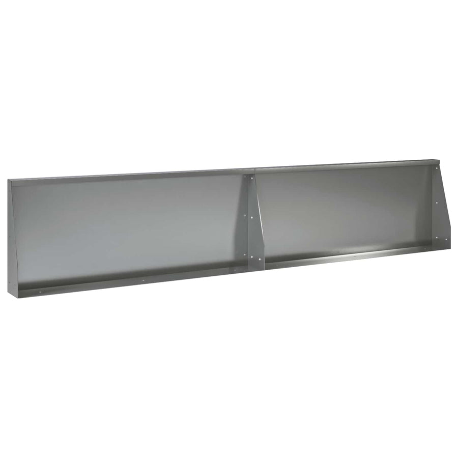 Keerwand 2 st 100 x 12 x 50 cm Gegalvaniseerd staal zilver