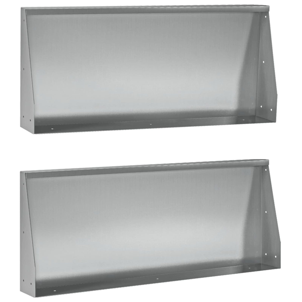 Keerwand 2 st 100 x 12 x 50 cm Gegalvaniseerd staal zilver