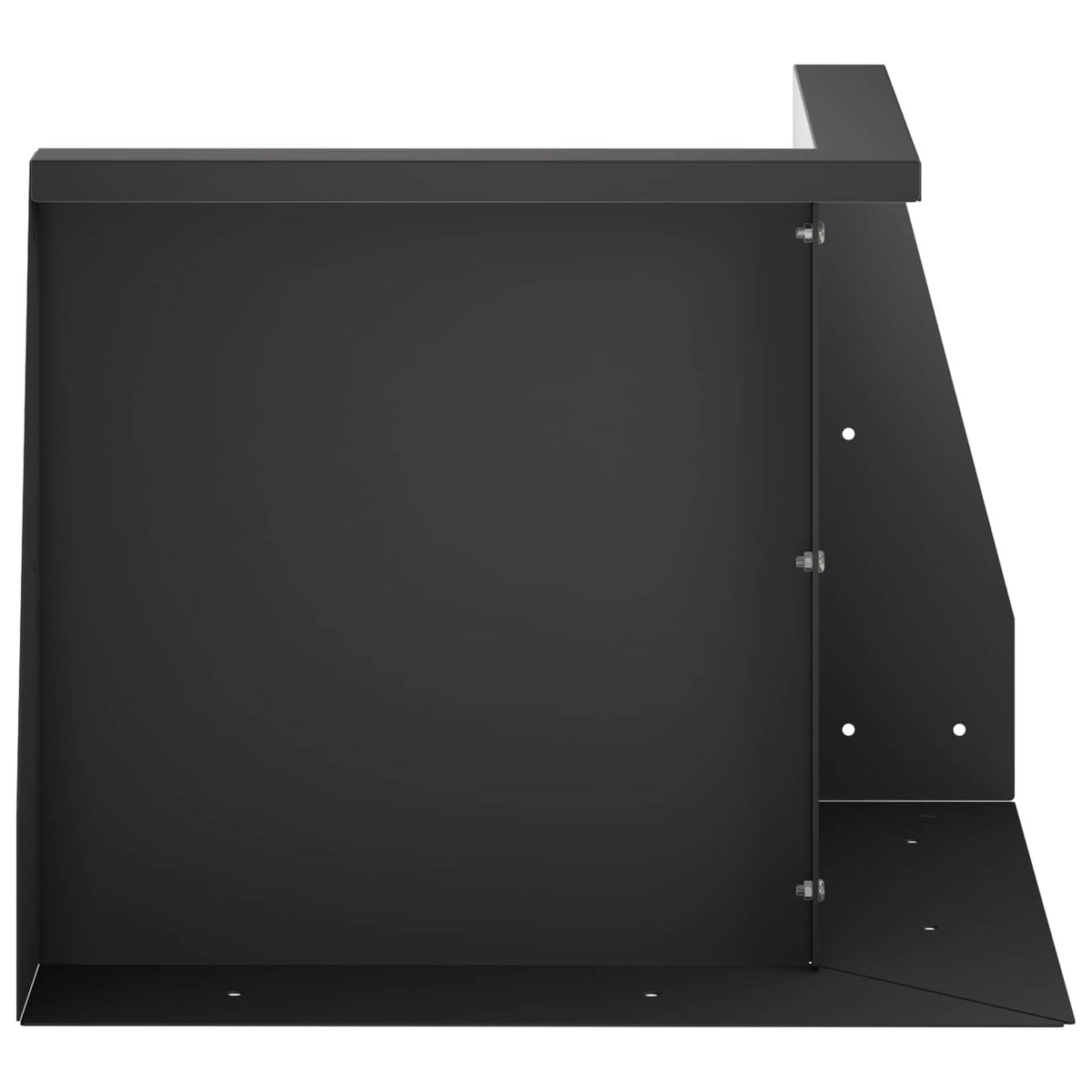 Keerwand 50 x 50 x 30 cm Staal Zwart