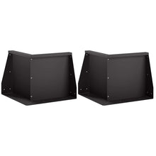 Keerwand 2 st 50 x 50 x 30 cm Staal Zwart