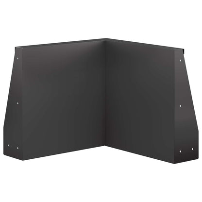 Keerwand 2 st 50 x 50 x 30 cm Staal Zwart