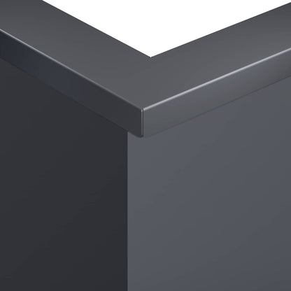 Keerwand 2 st 50 x 50 x 30 cm Staal Antraciet