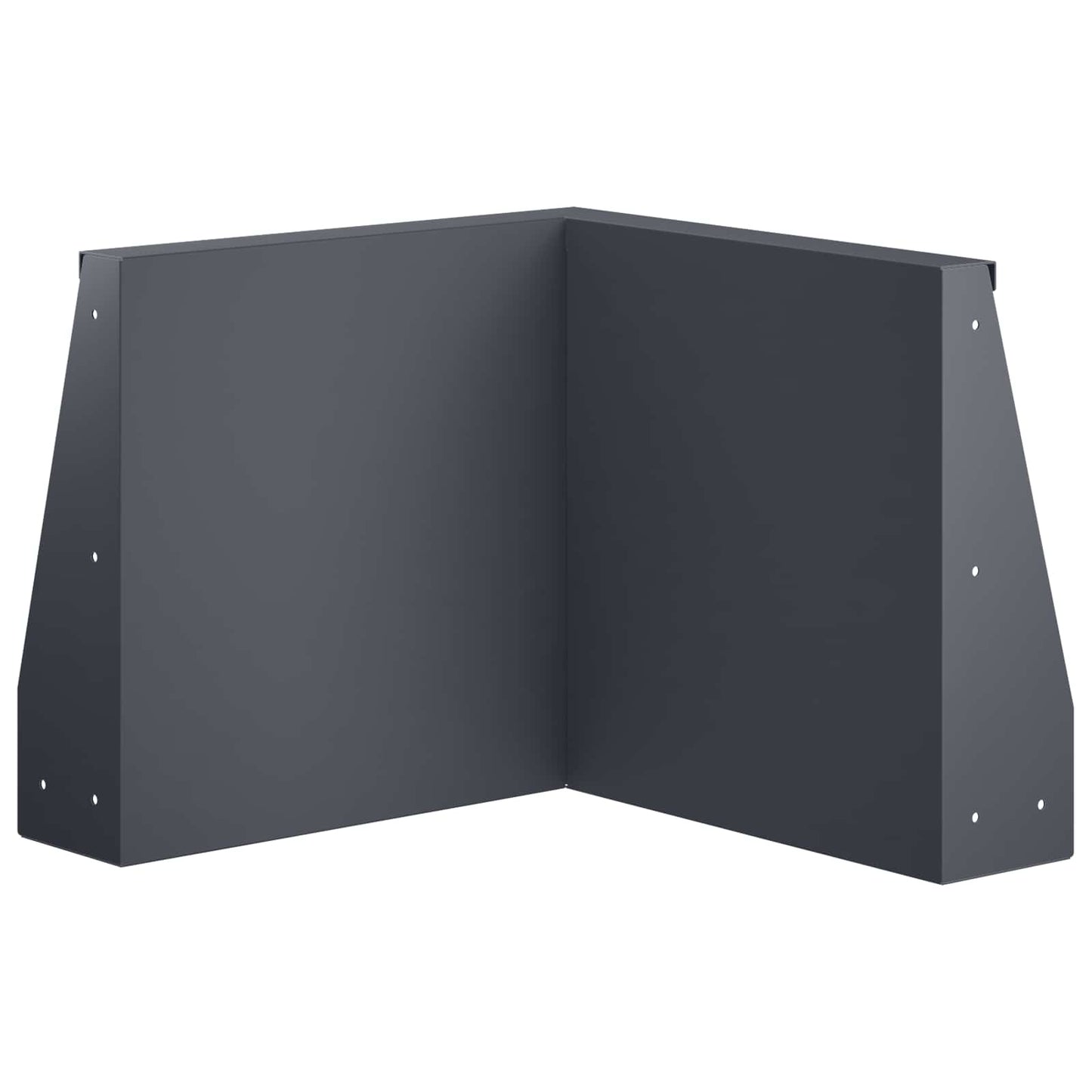Keerwand 2 st 50 x 50 x 30 cm Staal Antraciet