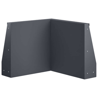 Keerwand 2 st 50 x 50 x 30 cm Staal Antraciet